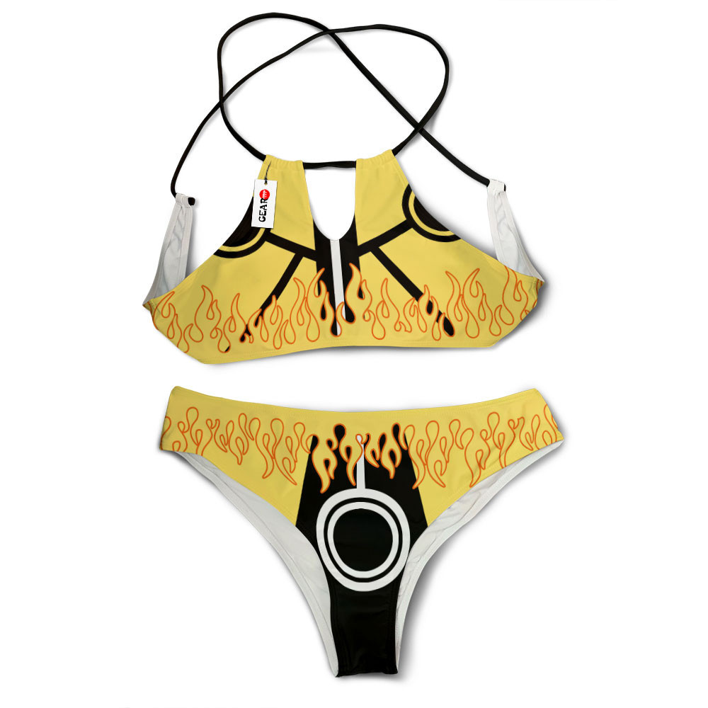 Uzumaki Bijuu Cosplay Naruto Anime Bikini Swimsuit Hooktab