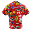 Akira Full Decals Men's Short Sleeve Button Up Hawaiian Shirt