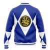 Hooktab 3D Printed Blue Ranger Mighty Morphin Power Rangers Unisex Varsity Jacket