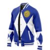 Hooktab 3D Printed Blue Ranger Wolf Mighty Morphin Power Rangers Unisex Varsity Jacket