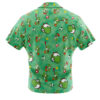 Yoshi Pattern Super Mario Men's Short Sleeve Button Up Hawaiian Shirt