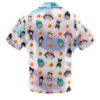 Chibi Dragon Ball Characters Pattern Men's Short Sleeve Button Up Hawaiian Shirt