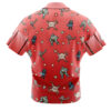 Fighting Type Pattern Pokemon Men's Short Sleeve Button Up Hawaiian Shirt