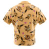 Eevee Pattern Pokemon Men's Short Sleeve Button Up Hawaiian Shirt