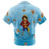 Luffy Pattern One Piece Men's Short Sleeve Button Up Hawaiian Shirt