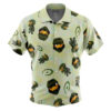 Halo Pattern Gaming Men's Short Sleeve Button Up Hawaiian Shirt