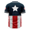 Hooktab 3D Printed Captain America Cosplay Marvel Men's Short Sleeve Anime Baseball Jersey