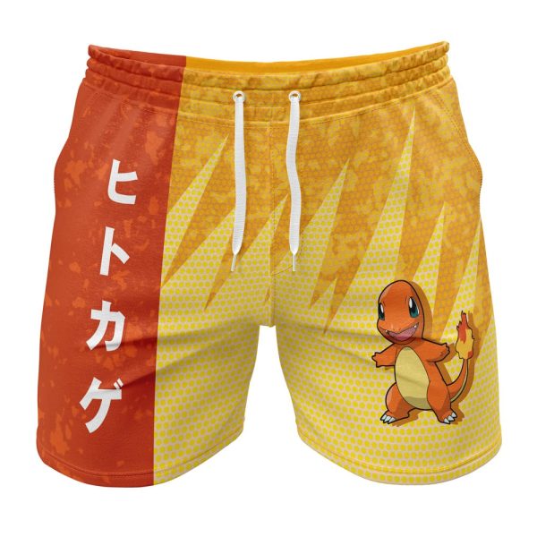 Hooktab Charmander Classic Pokemon Anime Mens Shorts Running Shorts Workout Gym Shorts