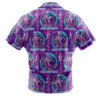 Cosmic Mewtwo Pokemon Men's Short Sleeve Button Up Hawaiian Shirt