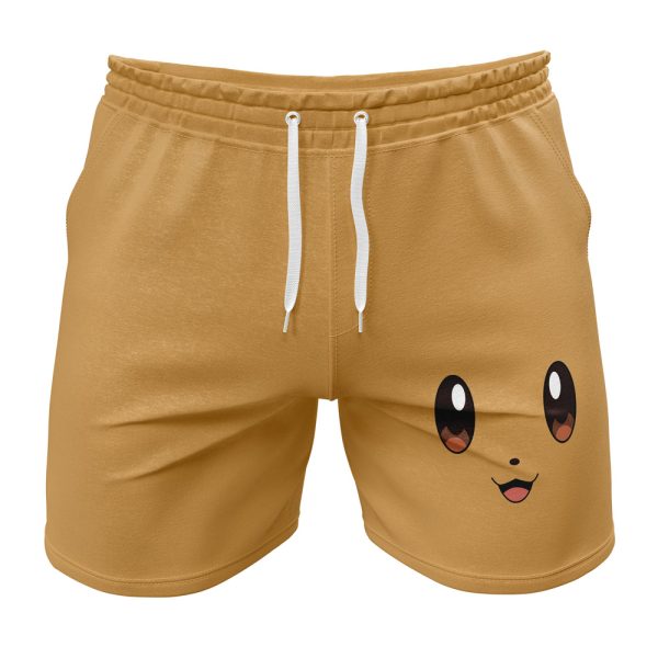 Hooktab Eevee Face Pokemon Anime Mens Shorts Running Shorts Workout Gym Shorts
