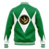 Hooktab 3D Printed Green Ranger Mighty Morphin Power Rangers Unisex Varsity Jacket