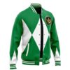 Hooktab 3D Printed Green Ranger Mighty Morphin Power Rangers Unisex Varsity Jacket