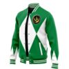 Hooktab 3D Printed Green Ranger Mighty Morphin Power Rangers Unisex Varsity Jacket