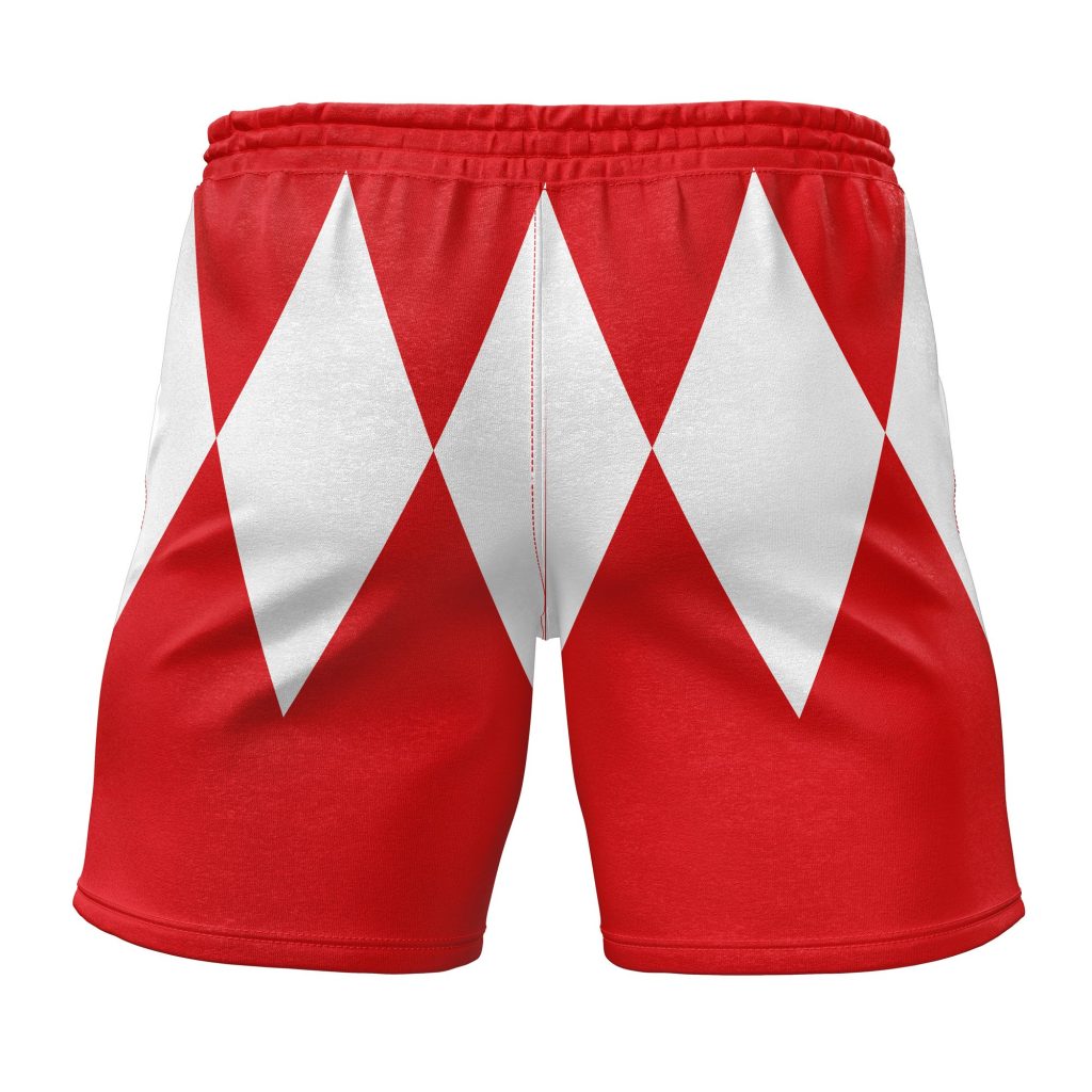 Hooktab Red Ranger Mighty Morphin Power Rangers Anime Mens Shorts Running Shorts Workout Gym Shorts