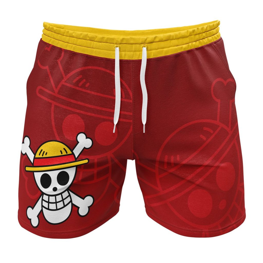 Hooktab Luffy v2 One Piece Anime Mens Shorts Running Shorts Workout Gym Shorts