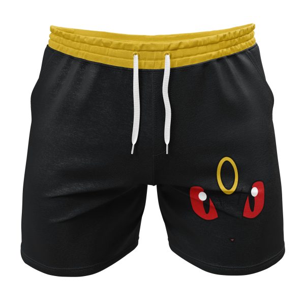 Hooktab Umbreon Face Pokemon Anime Mens Shorts Running Shorts Workout Gym Shorts