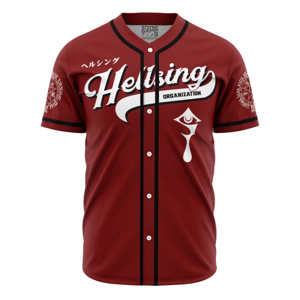 Hooktab 3D Printed Hellsing Organization Hellsing Men's Short Sleeve Anime Baseball Jersey
