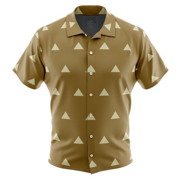 Jigoro Kuwajima Demon Slayer Men's Short Sleeve Button Up Hawaiian Shirt