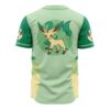 Hooktab 3D Printed Leafeon Eeveelution Pokemon Men's Short Sleeve Anime Baseball Jersey