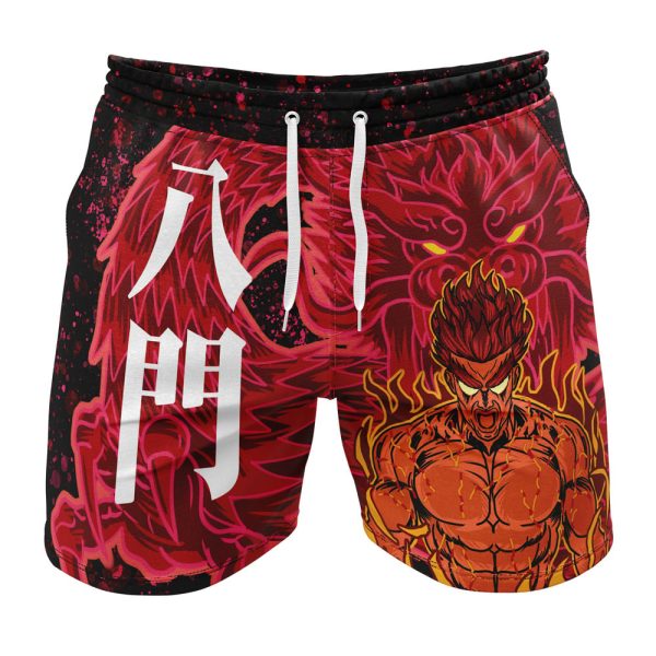 Hooktab MIght Guy 8th Gate Dragon Naruto Anime Mens Shorts Running Shorts Workout Gym Shorts