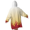 Hooktab 3D Printed Kyojuro Rengoku Demon Slayer Unisex Snug Oversized Blanket Hoodie