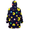 Hooktab 3D Printed Pac Man Pattern Unisex Snug Oversized Blanket Hoodie