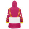 Hooktab 3D Printed Pink Ranger Ninjetti Power Rangers Unisex Snug Oversized Blanket Hoodie