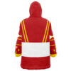 Hooktab 3D Printed Red Ranger Ninjetti Power Rangers Unisex Snug Oversized Blanket Hoodie