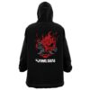 Hooktab 3D Printed Johnny Silverhand Jacket Cyberpunk 2077 Unisex Snug Oversized Blanket Hoodie