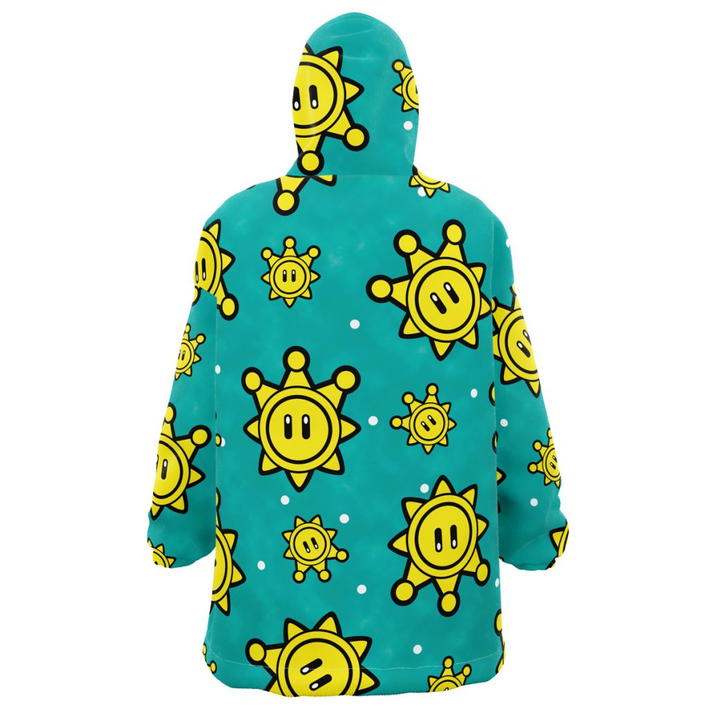 Hooktab 3D Printed Shine Pattern Super Mario Nintendo Unisex Snug Oversized Blanket Hoodie