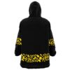 Hooktab 3D Printed Black Trafalgar D. Water Law Punk Hazard One Piece Unisex Snug Oversized Blanket Hoodie