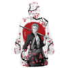 Hooktab 3D Printed Zoro Cherry Blossom One Piece Unisex Snug Oversized Blanket Hoodie