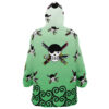 Hooktab 3D Printed Zoro Pattern One Piece Unisex Snug Oversized Blanket Hoodie