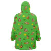 Hooktab 3D Printed Bowser Pattern Super Mario Unisex Snug Oversized Blanket Hoodie