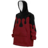 Hooktab 3D Printed Doma Demon Slayer Unisex Snug Oversized Blanket Hoodie