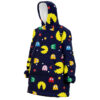 Hooktab 3D Printed Pac Man Pattern Unisex Snug Oversized Blanket Hoodie