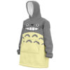 Hooktab 3D Printed My Neighbor Totoro Studio Ghibli Unisex Snug Oversized Blanket Hoodie