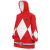 Hooktab 3D Printed Red Ranger Mighty Morphin Power Rangers Unisex Snug Oversized Blanket Hoodie