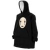 Hooktab 3D Printed No Face Spirited Away Studio Ghibli Unisex Snug Oversized Blanket Hoodie