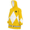 Hooktab 3D Printed Yellow Ranger Mighty Morphin Power Rangers Unisex Snug Oversized Blanket Hoodie