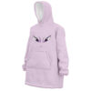 Hooktab 3D Printed Mewtwo Pokemon Unisex Snug Oversized Blanket Hoodie