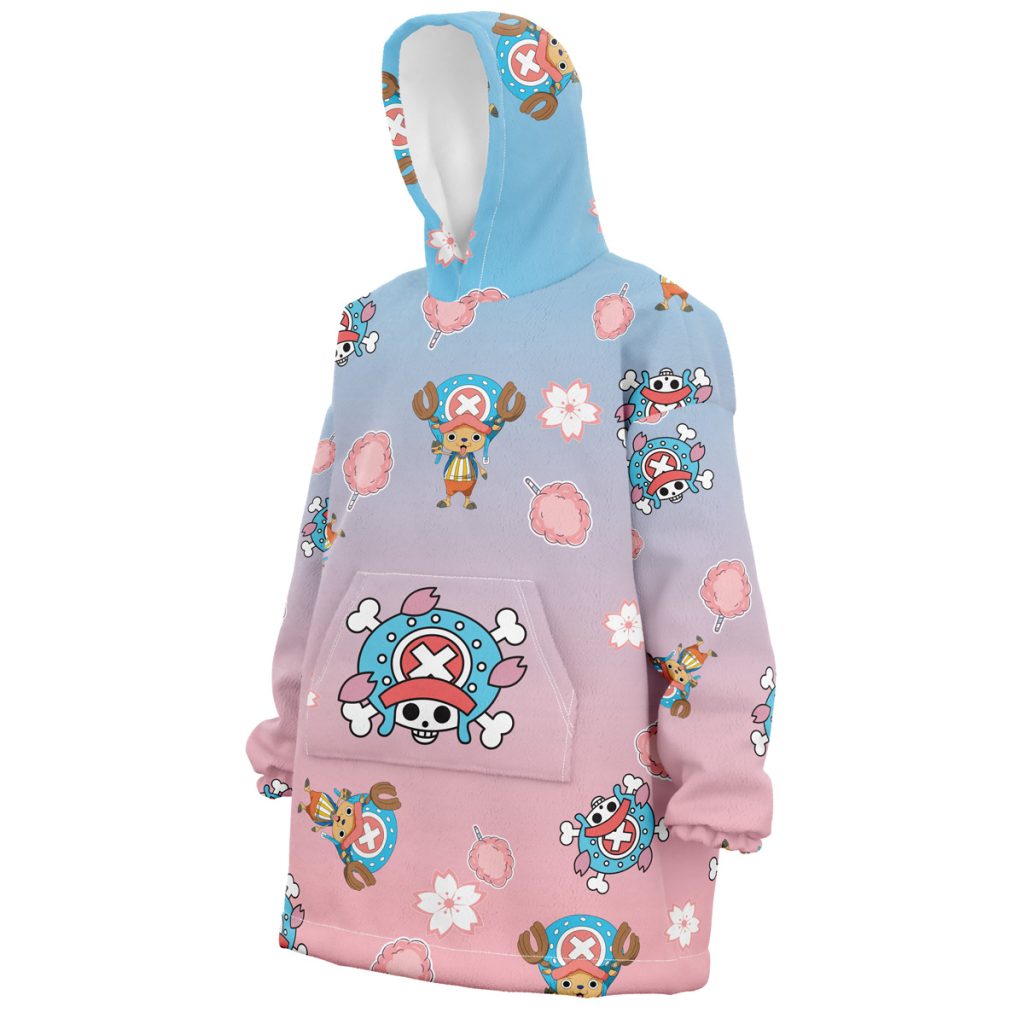 Hooktab 3D Printed Chopper Pattern One Piece Unisex Snug Oversized Blanket Hoodie