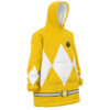 Hooktab 3D Printed Yellow Ranger Mighty Morphin Power Rangers Unisex Snug Oversized Blanket Hoodie