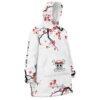 Hooktab 3D Printed Luffy Gear 5 Cherry Blossom One Piece Unisex Snug Oversized Blanket Hoodie