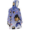 Hooktab 3D Printed Vegeta Pattern Dragon Ball Z Unisex Snug Oversized Blanket Hoodie