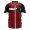 Hooktab 3D Printed Personalized Deadpool Marvel Men's Short Sleeve Anime Baseball Jersey