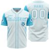 Hooktab 3D Printed Personalized Glaceon Eeveelution Pokemon Men's Short Sleeve Anime Baseball Jersey