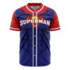 Hooktab 3D Printed Personalized Superman DC Comics Men's Short Sleeve Anime Baseball Jersey