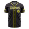 Hooktab 3D Printed Personalized Worms Dorohedoro Men's Short Sleeve Anime Baseball Jersey