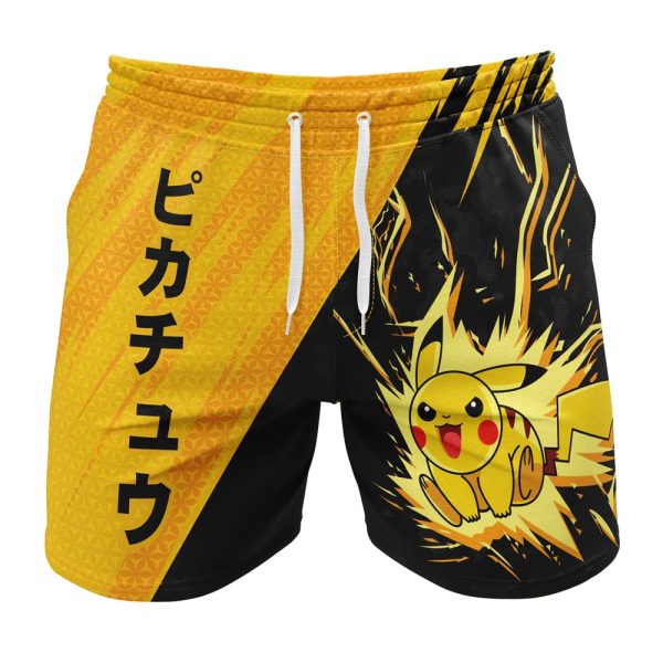 Hooktab Pikachu Attack Pokemon Anime Mens Shorts Running Shorts Workout Gym Shorts